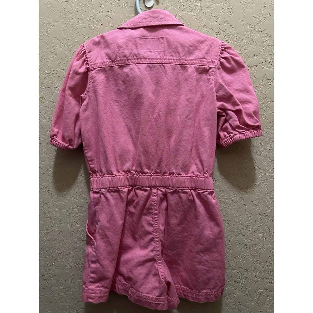 Girls Pink Old Navy Utility Romper 6/7